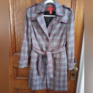 A Line, Plaid Coat, Size Small, Excellent